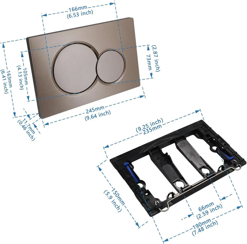 Przycisk spłukujący do toalety | Elegancki Design | Wysokiej Jakości Tworzywo Sztuczne i Metal