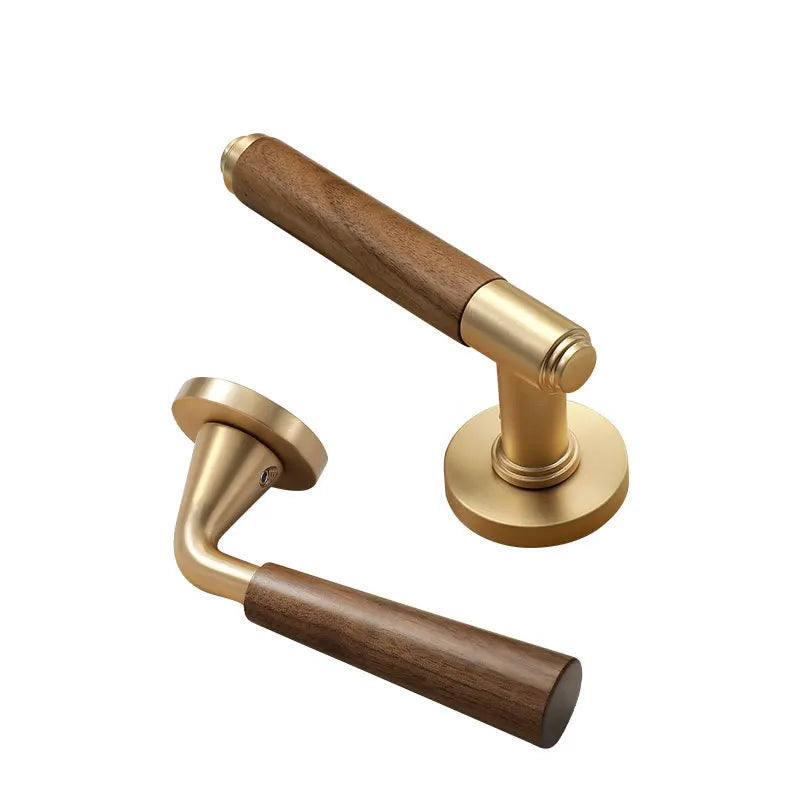 Walnoir Retro Drewniany Zamek do Drzwi