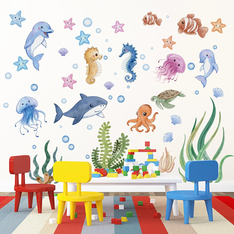 SeaWorld Ocean – Naklejki Ścienne z Zwierzętami Podwodnego Świata