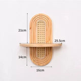 BohemiaCraft Ręcznie Pleciona Półka z Rattanu