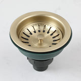 Ouboni Antique Mosiądz Nierdzewna Stalowa Zlewozmywak Sito & Korek Odpływowy