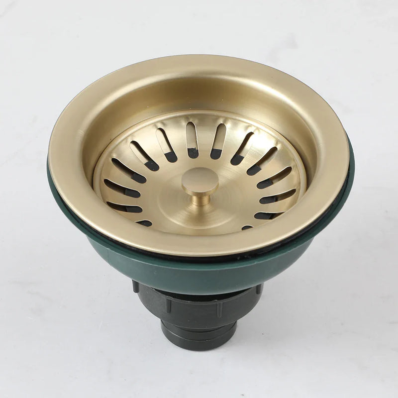 Ouboni Antique Mosiądz Nierdzewna Stalowa Zlewozmywak Sito & Korek Odpływowy