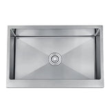 Ręcznie wykonany zlewozmywak ze stali nierdzewnej – Kwadratowy | Nowoczesny design