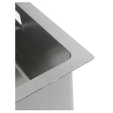 Ręcznie wykonany zlewozmywak ze stali nierdzewnej – Kwadratowy | Nowoczesny design