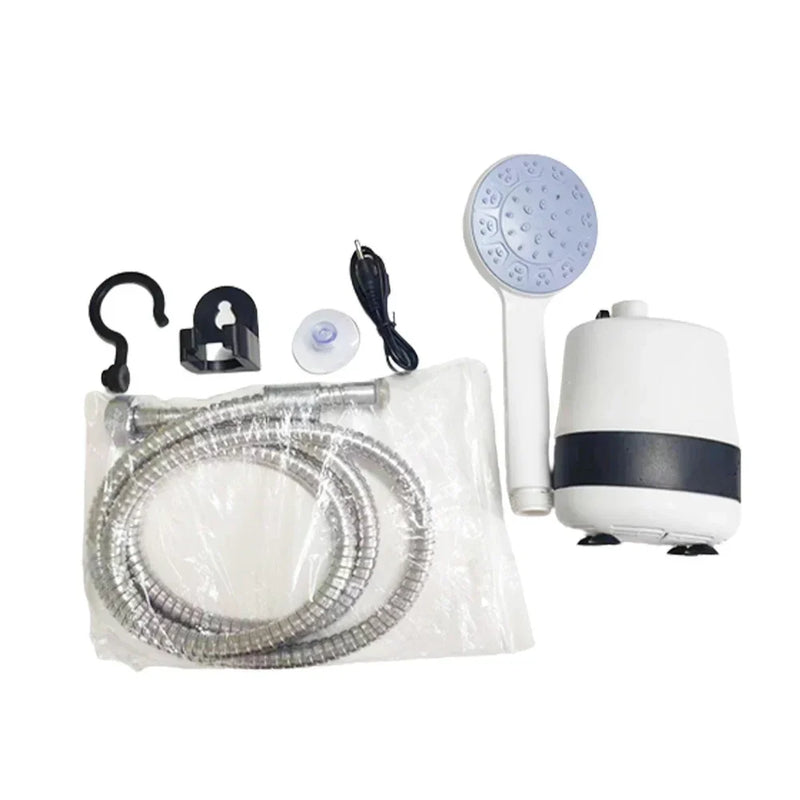 NomadiShower Mini Przenośna Prysznic Campingowy – Elektryczny Prysznic Ręczny z Ładowalną Baterią i Wodoodporną Pompą