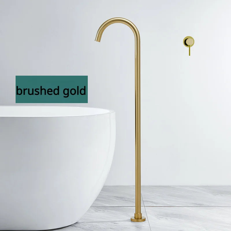 Wolnostojący bateria wannowa – jeden uchwyt | ciepła i zimna woda | montaż podłogowy | różne kolory