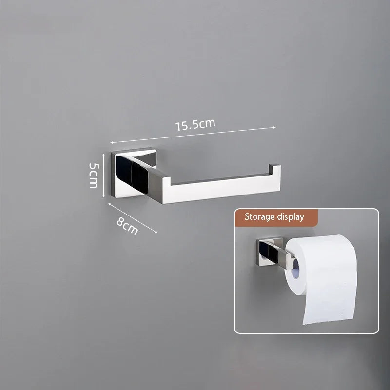 Zestaw łazienkowy | Stal nierdzewna | Jasny Srebrny – Trwały i Odporny na Korozję