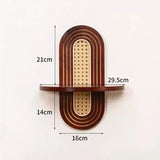 BohemiaCraft Ręcznie Pleciona Półka z Rattanu