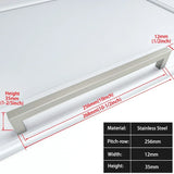 Czarny Kwadratowy Uchwyt Meblowy – Stop Aluminium | Różne Rozmiary | Włącznie ze Śrubami