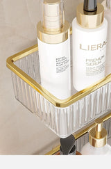 ClearSpace Przezroczysty Narożny Regał Bez Wiercenia