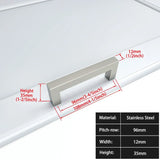 Czarny Kwadratowy Uchwyt Meblowy – Stop Aluminium | Różne Rozmiary | Włącznie ze Śrubami