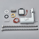 Biała Inteligentna Czuściowa Bateria Umywalkowa z Cyfrowym Wyświetlaczem – Bezdotykowa Bateria Termostatyczna | Ciepła i Zimna Woda | Do Łazienki