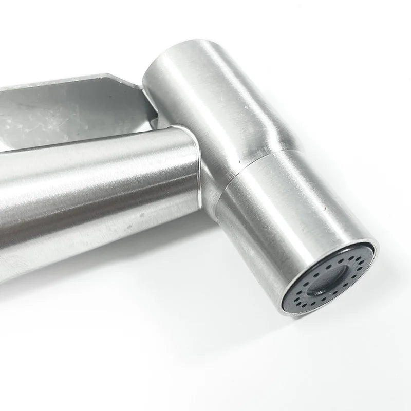 Czystostrumieniowa Ręczna Prysznicowa Bidetowa do Toalety – Nierdzewna Ręczna Bidet – Samoczyszczący, Montowany na Ścianie i Mocny Strumień Wody