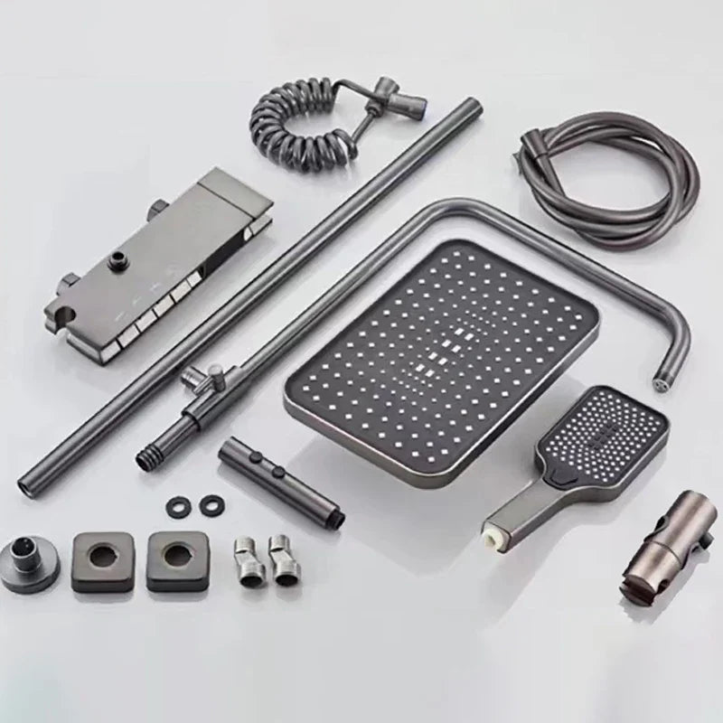 AquaLumen Luxe LED Panel Prysznicowy z Cyfrowym Wyświetlaczem