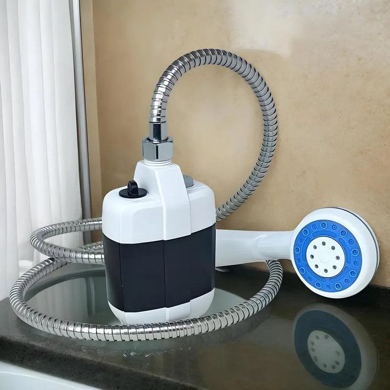 AquaNomad Przenośna Pompa Prysznicowa do Kempingu – Ręcznie Obsługiwany Prysznic na Zewnątrz dla Podróży, Plaży i Zwierząt Domowych