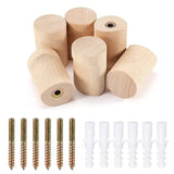 Nurlin Minimalistyczna Drewniana Wieszak Ścienny z Bukowego i Orzechowego Drewna