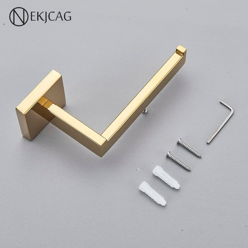 304 RVS Złoty Papierowy Trzymacz do Rolk do Łazienki