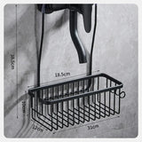 AquaOrdnung Wandablage Aluminium – Badezimmer Regal Metall | Platzsparender Mehrzweck Organizer | Schwarz Weiß Grau