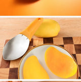 MistrzOwoców Wielofunkcyjny Nóż do Owoców – Krajalnica do Mango i Awokado | Obieraczka ze Stali Nierdzewnej | Precyzyjne Narzędzie Kuchenne do Przygotowywania Owoców