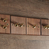 RetroLux Przełącznik Ścienny z Czarnego Orzecha 1–4 Gang