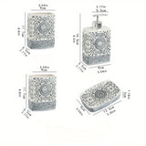 4-częściowy zestaw ceramiczny do łazienki | Boho Chic