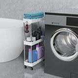 SlimSlide - Wielofunkcyjny Wózek na Kółkach z 4 Półkami