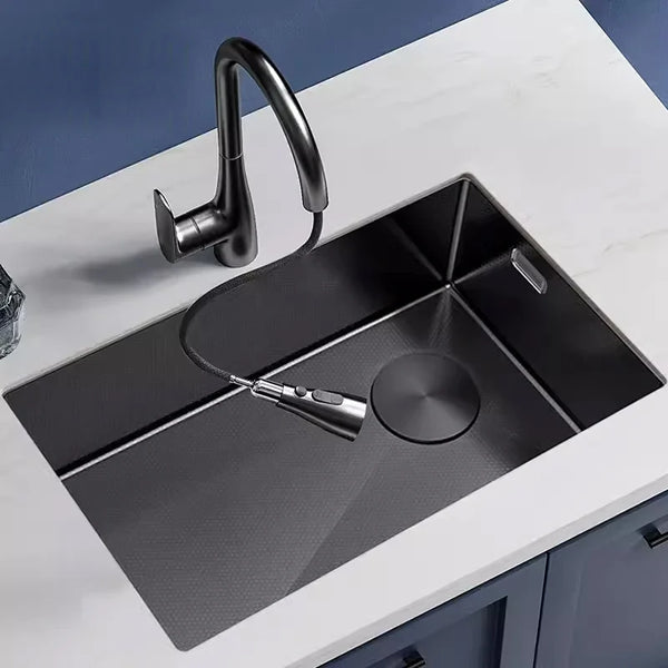 Zlewozmywak ze stali nierdzewnej Duży Pojedynczy Nano Grawerowany Plastrowy Zlewozmywak Podblatowy