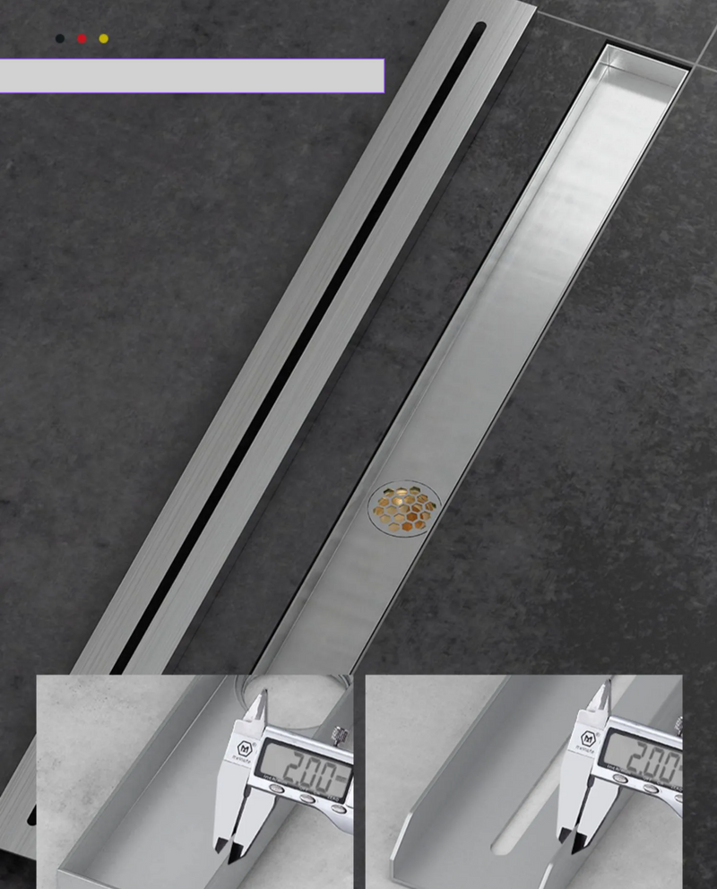 LuxDrain Premium Rynna Prysznicowa - Nierdzewna Wbudowana Odpływ Podłogowy do Łazienki