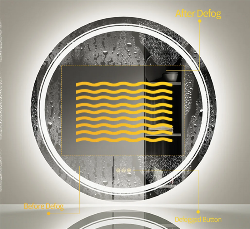 LUVODI Okrągły Inteligentny LED Lustro Łazienkowe