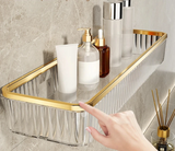 ClearSpace Przezroczysty Narożny Regał Bez Wiercenia