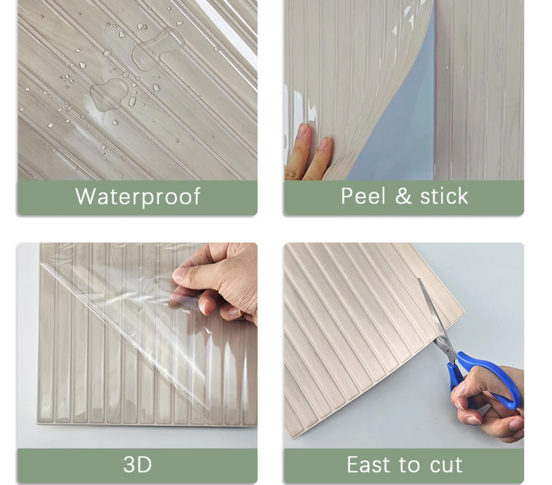 WoodEase Luxe – Drewniana Podłoga i Ściana Samoprzylepne Płytki