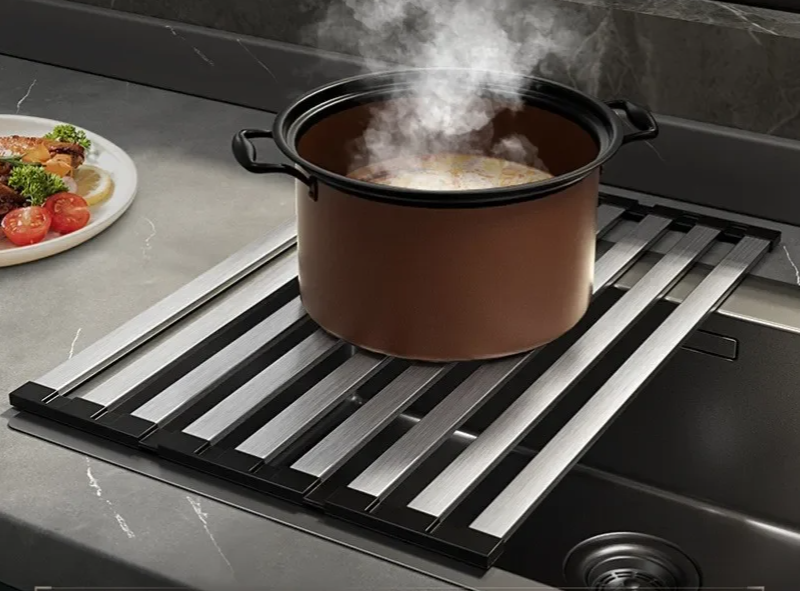 FlexiRack – Wysuwany i Składany 304 Stal Nierdzewna Ociekacz do Zlewu