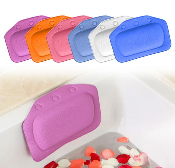 SpaRelax Miękka Poduszka do Kąpieli – Wygodna Poduszka pod Szyję z Przyssawką