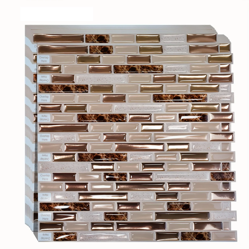 Złota Mozaika Luksus – Samoprzylepne Płytki Ścienne