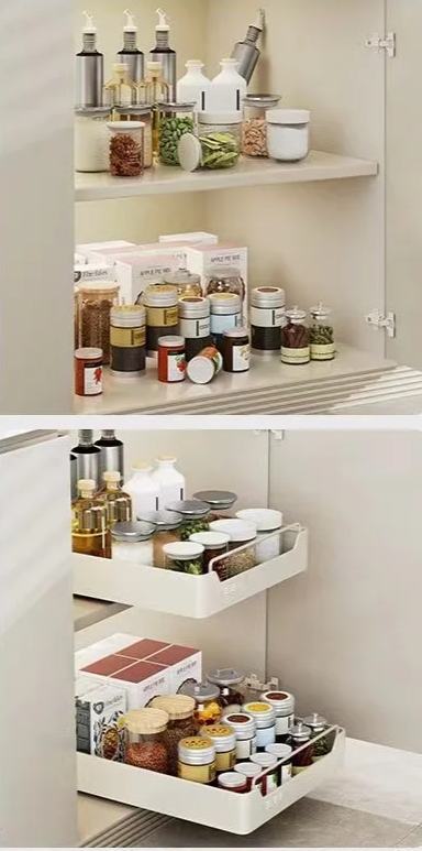 KlimPaws SlideRack – Wysuwany Organizer Kuchenny z Prowadnicą Szuflady