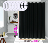 AquaShield Czarne Zasłona Prysznicowa – Wodoodporna, Stylowa i Ekologiczna – Czysty Czarny Design