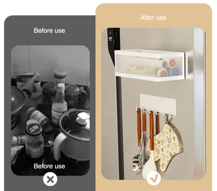 MagnoRack – Magnetyczna Boczna Półka na Lodówkę z Dodatkową Przestrzenią Magazynową