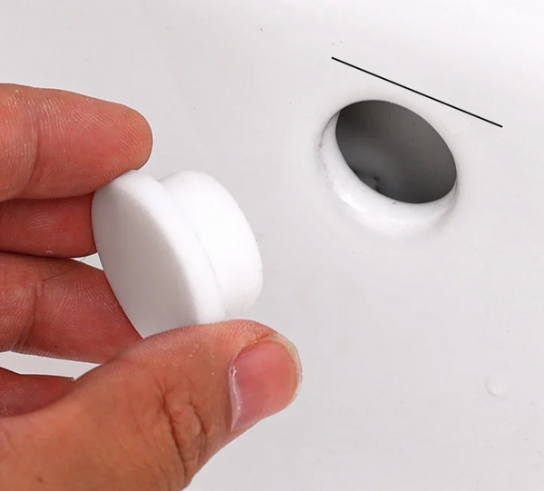 OVERFLOWSTOP – Uniwersalna Zaślepka Przelewu do Zlewu, Wanny lub Umywalki