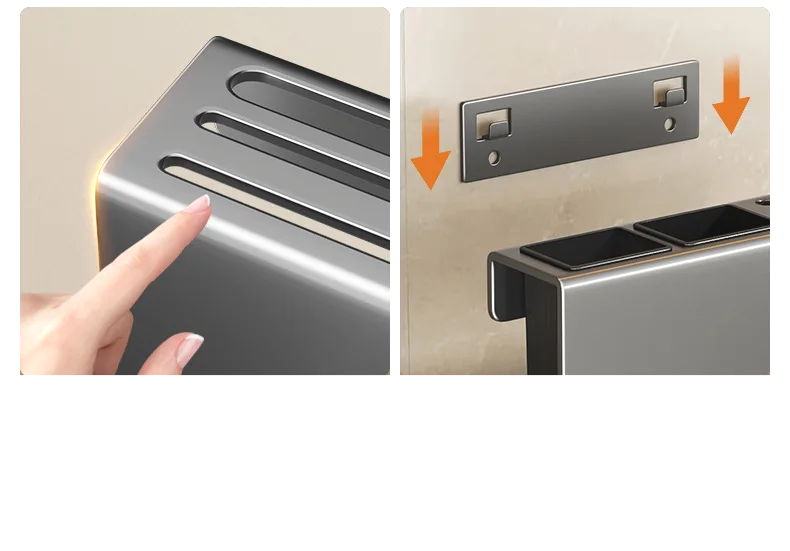 ChefSpace Ścienny Uchwyt na Noże z Organizerem na Deskę do Krojenia