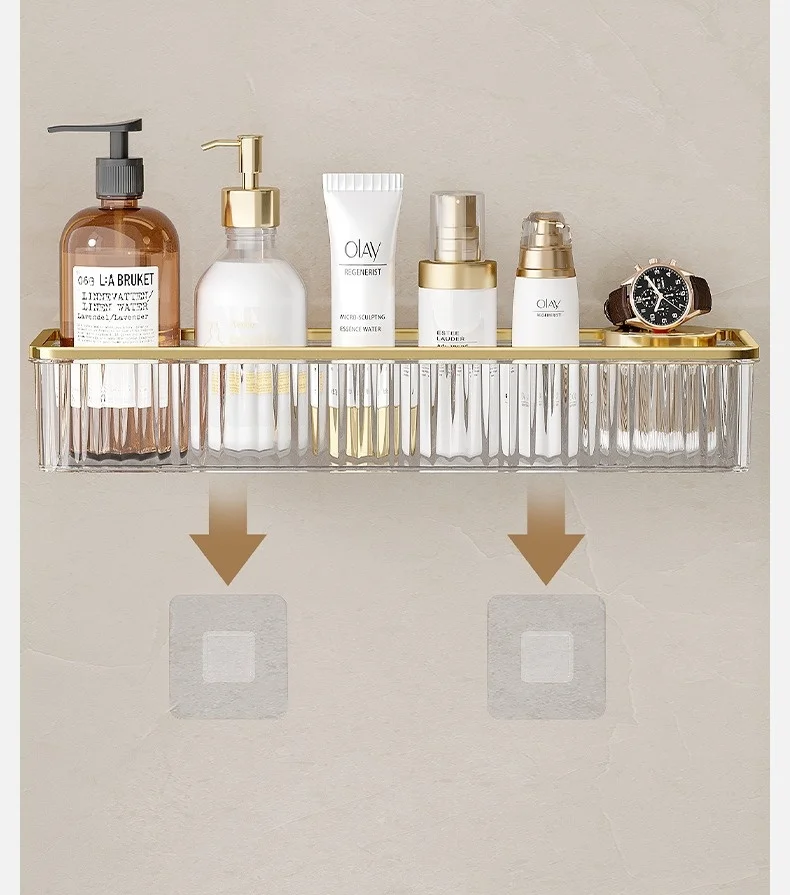 ClearSpace Przezroczysty Narożny Regał Bez Wiercenia