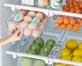 FridgeMaster – Przezroczyste Pojemnik Kuchenny na Owoce, Warzywa i Jajka