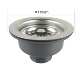 Talea RVS Zlewozmywakowy Odpływ z Sitem – 114mm/110mm Zestaw Odpływowy z Pop-up