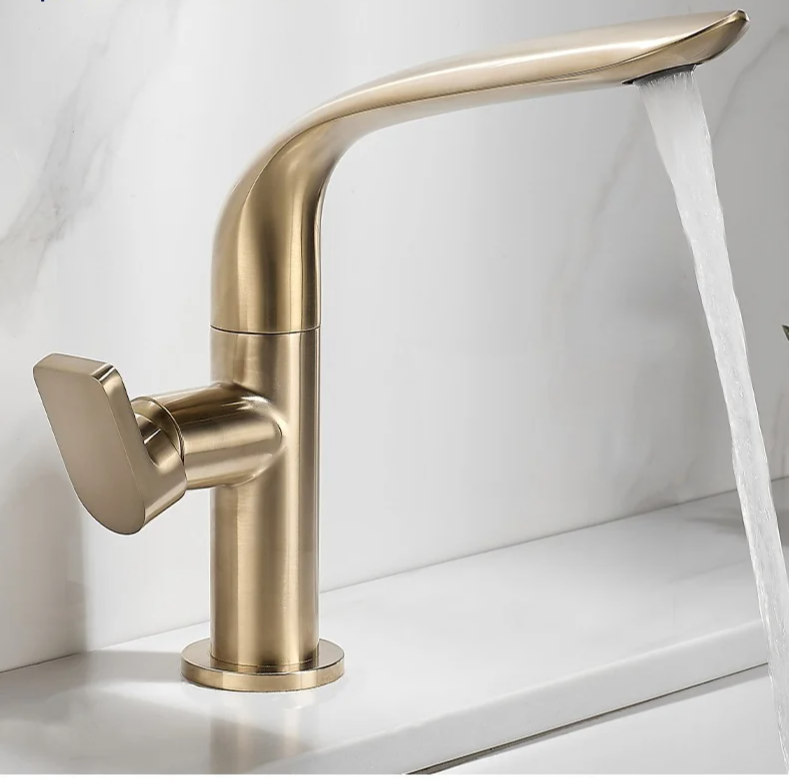 AquaLux Zlewozmywakowa Bateria – Obrotowy Luksusowy Zimno-Ciepły Kran z Obudową z Mosiądzu