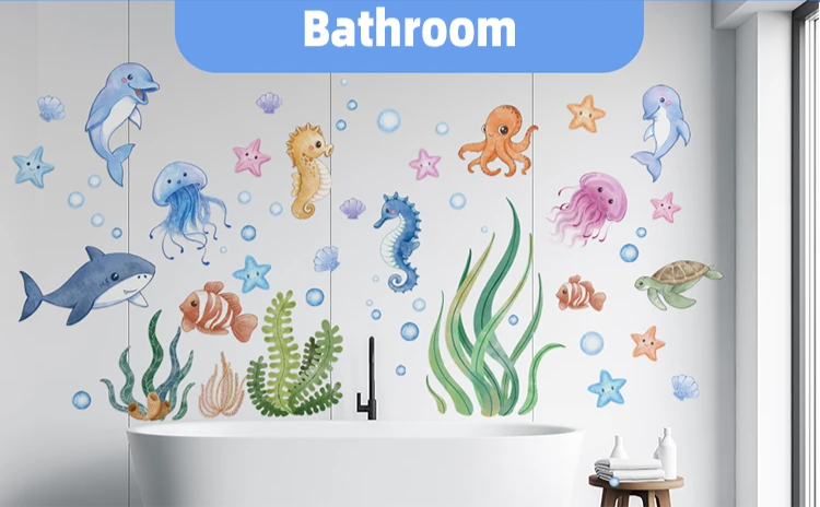 SeaWorld Ocean – Naklejki Ścienne z Zwierzętami Podwodnego Świata