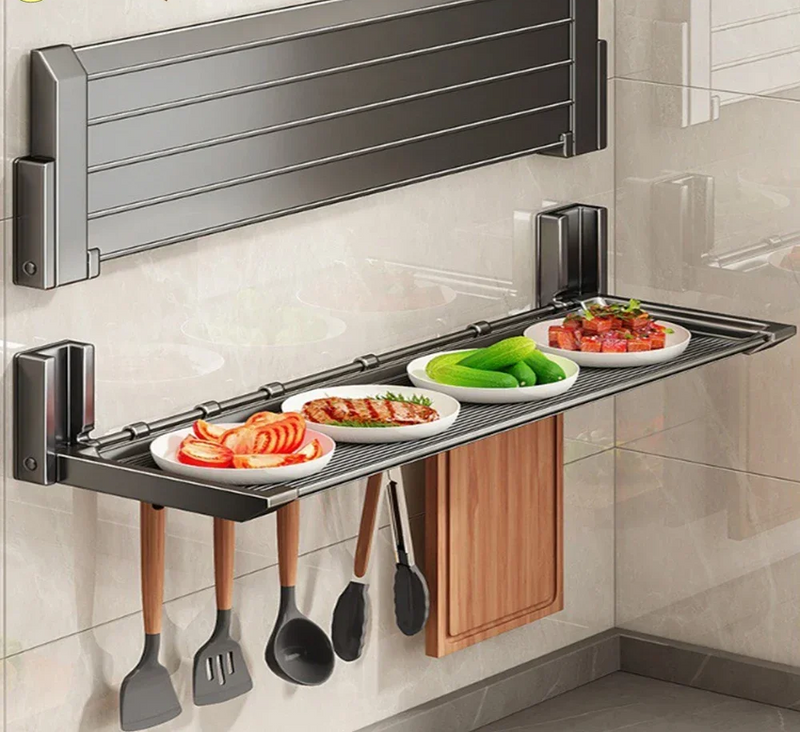 FlexiRack – Składany Stojak na Przyprawy z Hakami