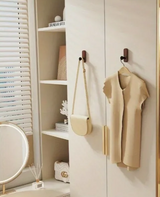 NordicWood – Samoprzylepne Drewniane Wieszaki z Orzecha Włoskiego