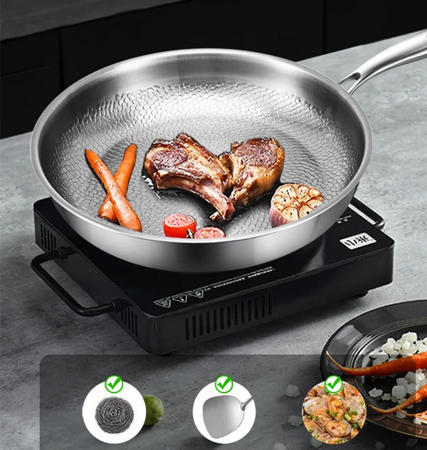 TitanPro – Czysto Tytanowa Patelnia z Wzorem Młotka