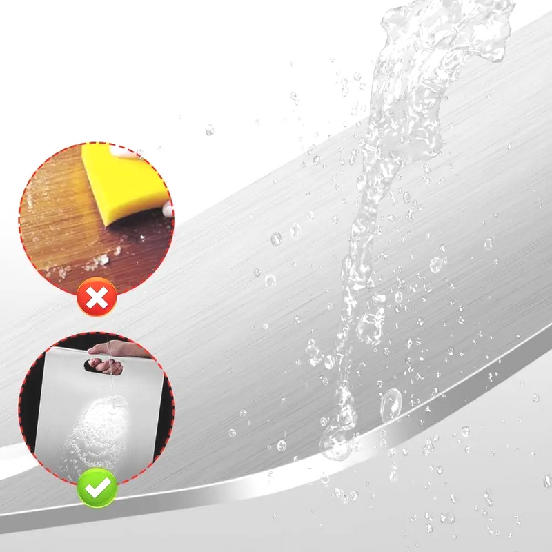 SteelSlice – Dwustronna Deska do Krojenia z Tytanem ze Stali Nierdzewnej 316