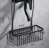AquaOrdnung Wandablage Aluminium – Badezimmer Regal Metall | Platzsparender Mehrzweck Organizer | Schwarz Weiß Grau