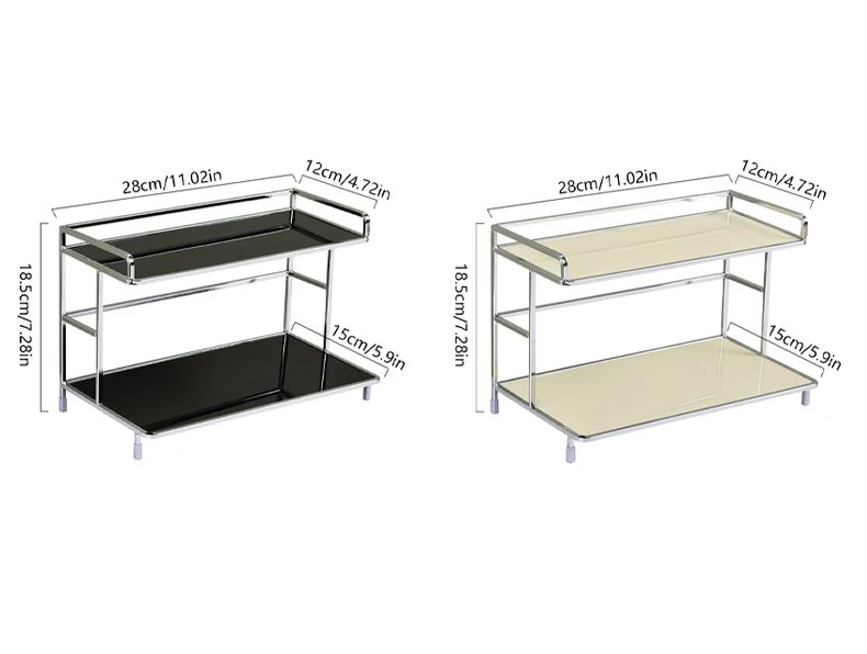 MetaRack Podwójna Półka Metalowy Regał do Przechowywania